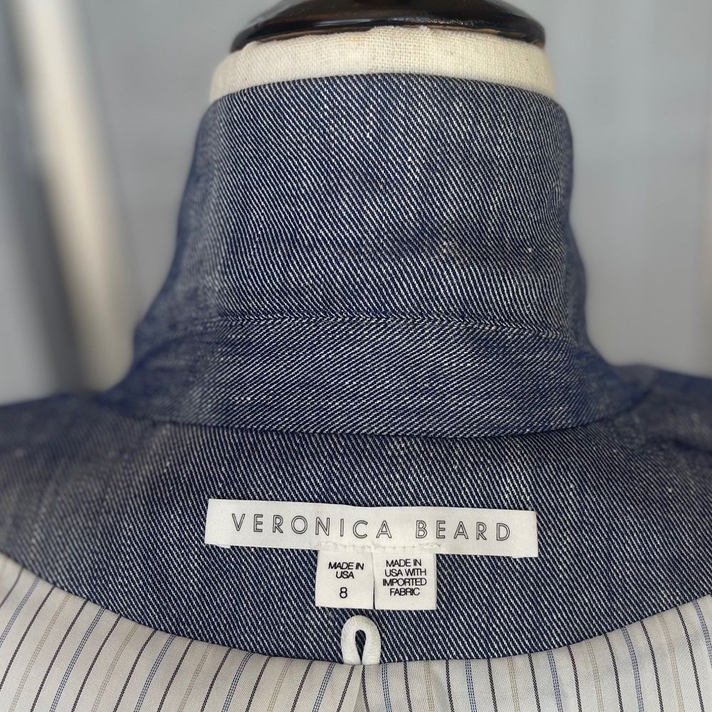 NWOT Veronica Beard Blue Kelson Dickey Jacket sz 8 - Picture 8 of 15